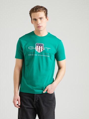 GANT - Camiseta en verde: frente