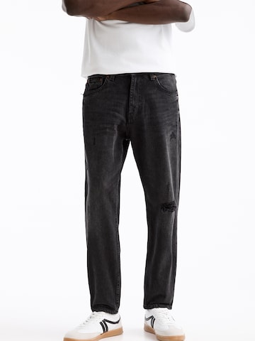 Pull&Bear Slimfit Jeans in Zwart: voorkant