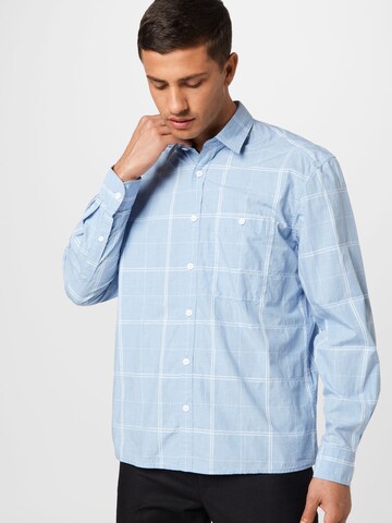 s.Oliver Regular fit Button Up Shirt in Blue: front