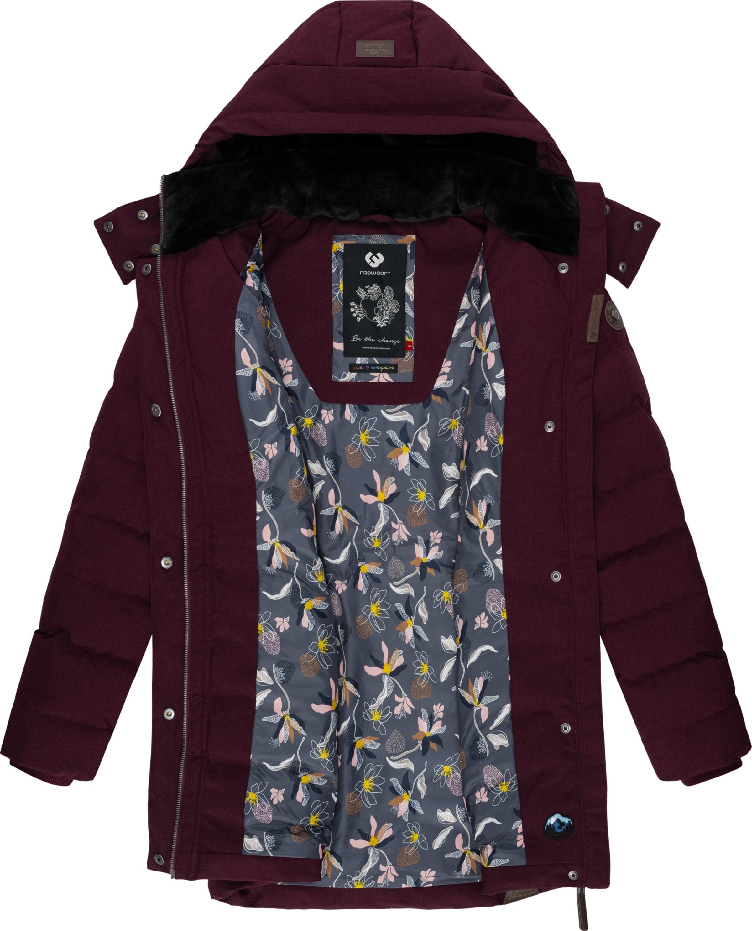 Ragwear Зимнее пальто 'Ashanta' в Красный