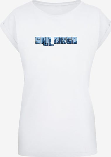 Merchcode T-Shirt 'Grand San Diego Skyline' in marine / hellblau / weiß, Produktansicht