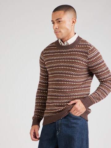 Only & Sons Trui 'ONSMusa' in Bruin: voorkant
