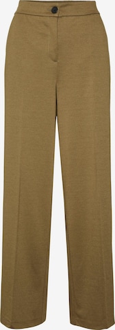 VERO MODA Trousers with creases 'Berta' in Brown: front