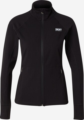 Jachetă de trening de la DKNY Performance pe negru: față