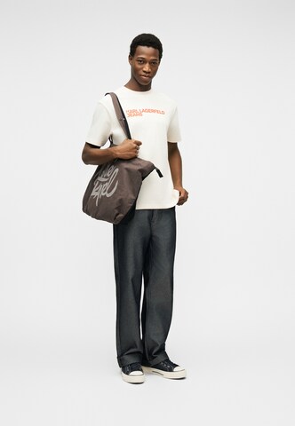 Tricou 'ESSENTIAL' de la KARL LAGERFELD JEANS pe alb
