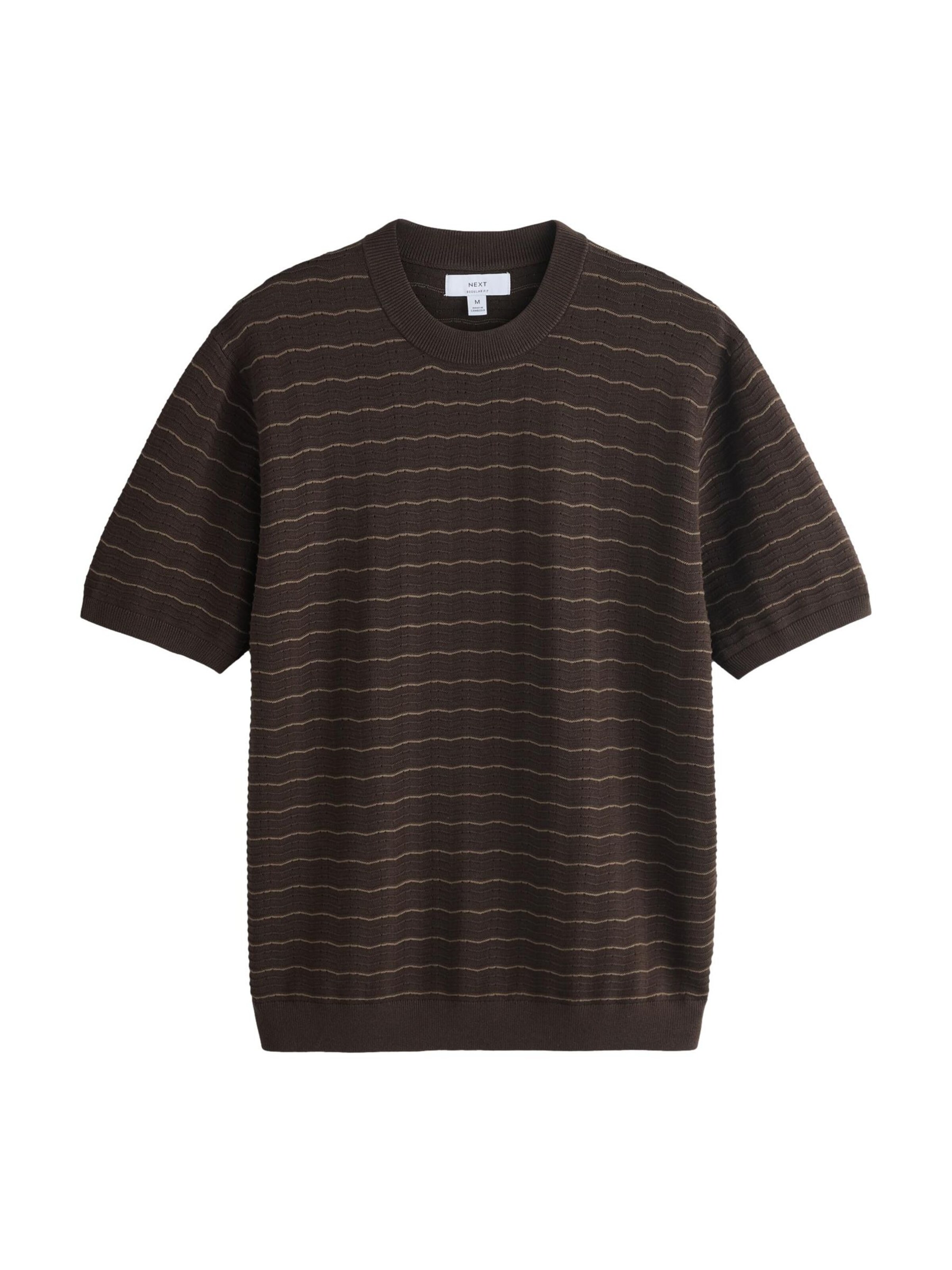 Next Shirt in Braun: Vorderseite