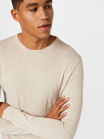 Pull-over 'JJEmil' JACK & JONES en beige