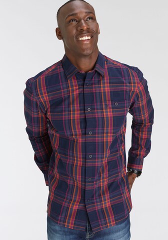 DELMAO Regular fit Button Up Shirt in Blue: front