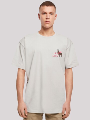 F4NT4STIC Shirt 'Christmas Deer' in Grey: front