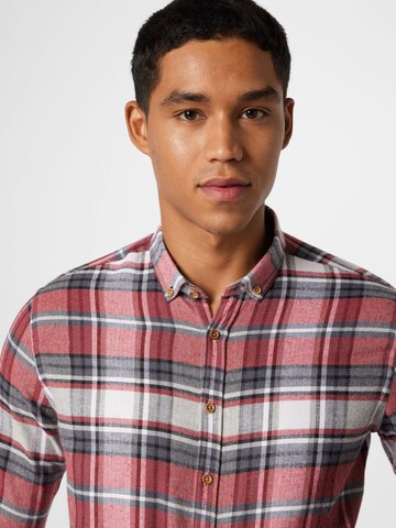 Kronstadt Regular fit Button Up Shirt 'Johan' in Red