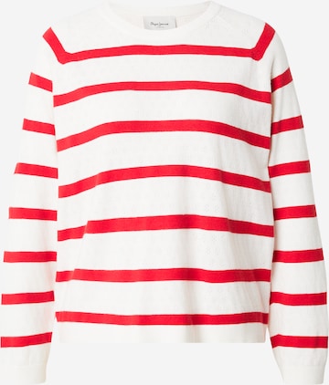 Pepe Jeans Svetr – bílá: přední strana