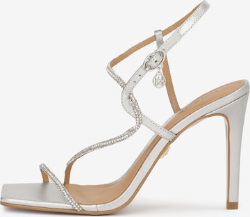 Kazar Sandals in Silver: front