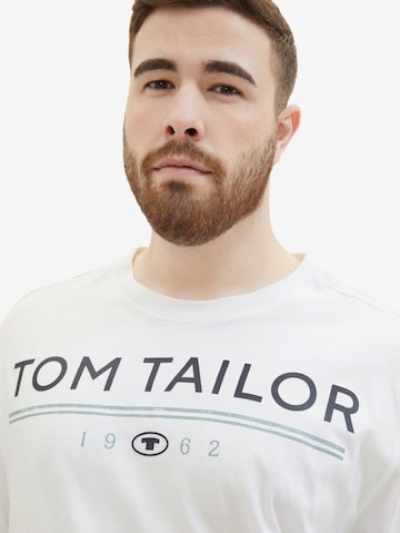 T-Shirt TOM TAILOR Men + en blanc