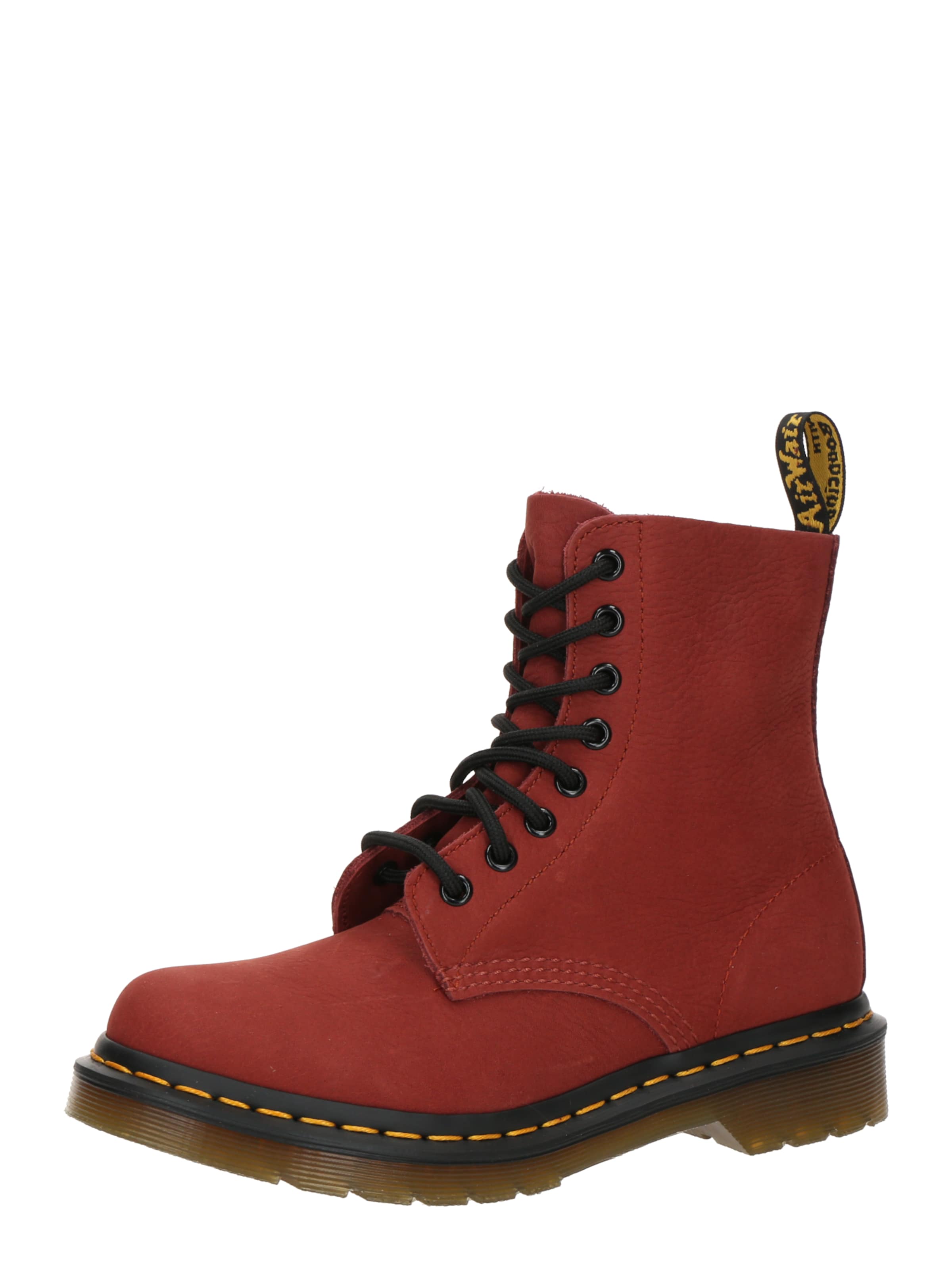 Dr. Martens Snørestøvletter '1460 Pascal' i rød: forside