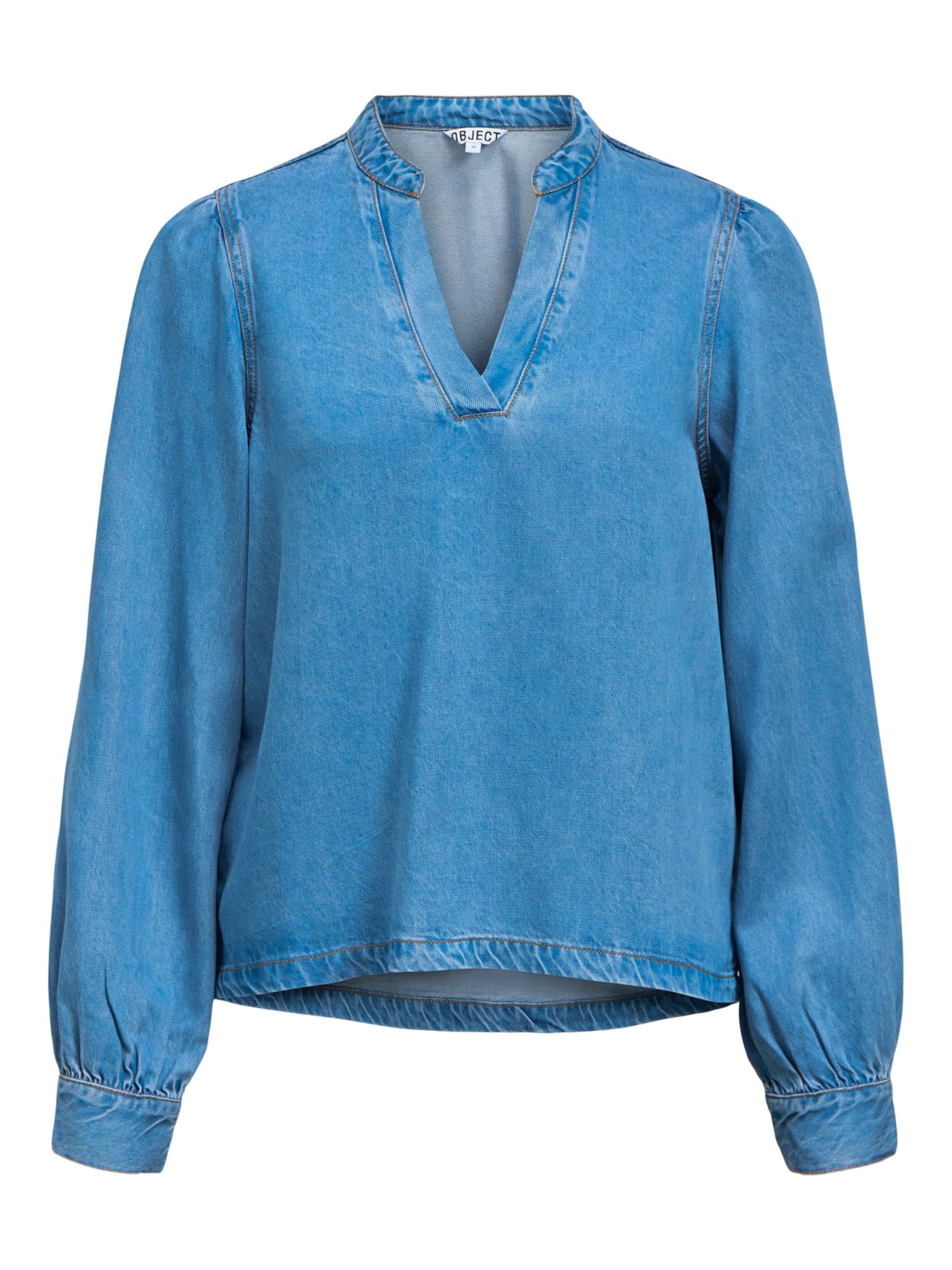 Camicia da donna di OBJECT in blu: frontale