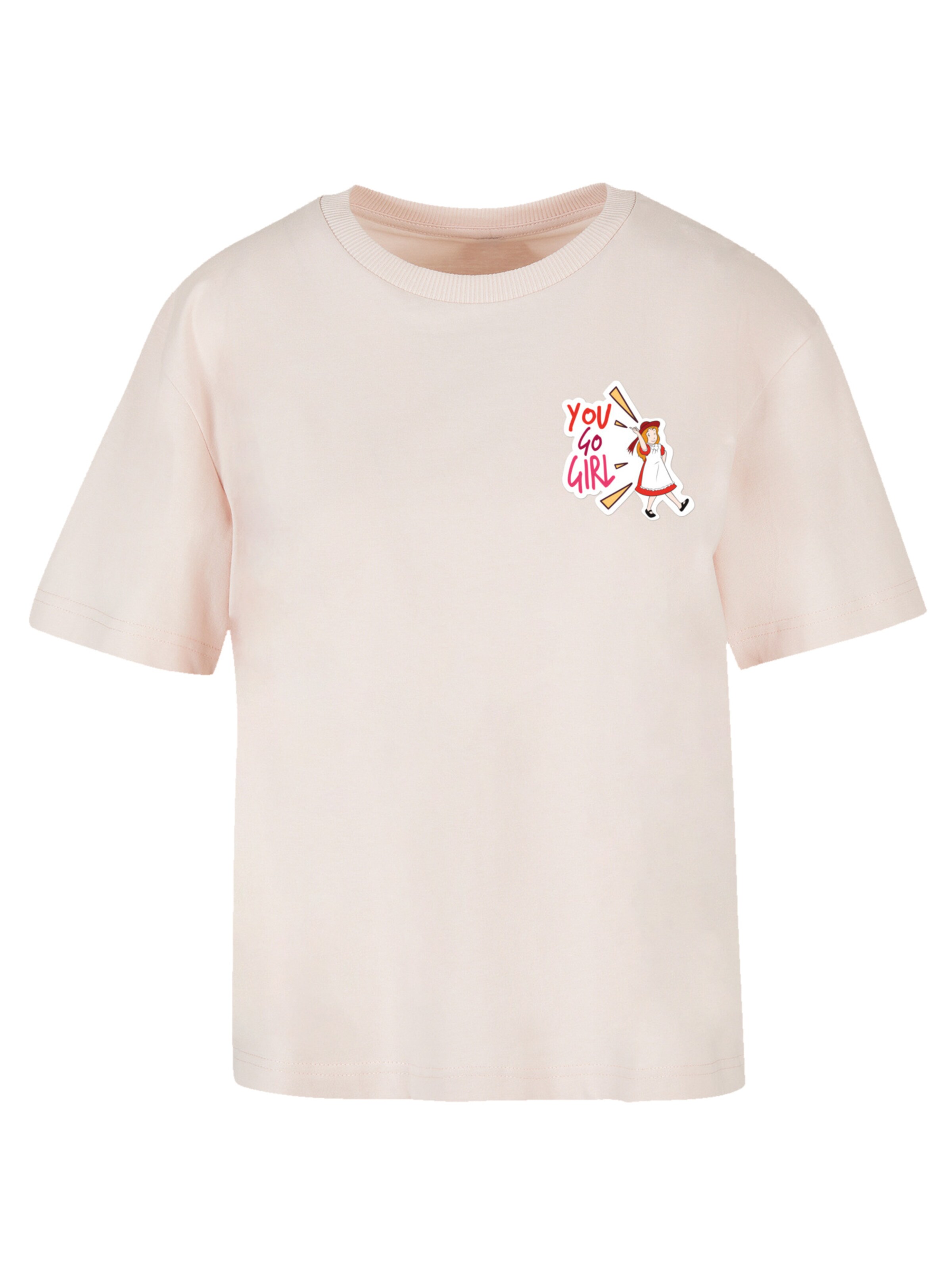 F4NT4STIC Shirt 'Alice im Wunderland You Go Girl' in Roze: voorkant