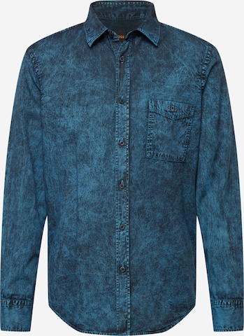 BOSS Orange Regular fit Button Up Shirt 'Relegant 5' in Blue: front