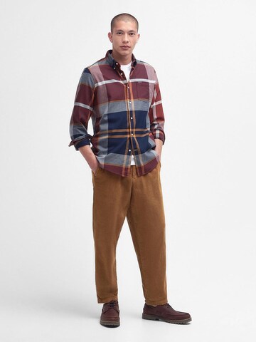 Barbour Slim Fit Hemd 'Dunoon' in Braun