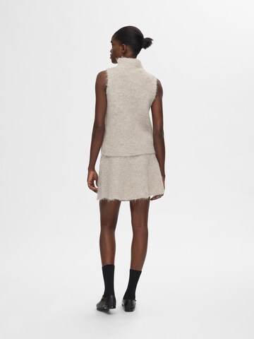 SELECTED FEMME Knitted Top 'SLFEmili' in Grey