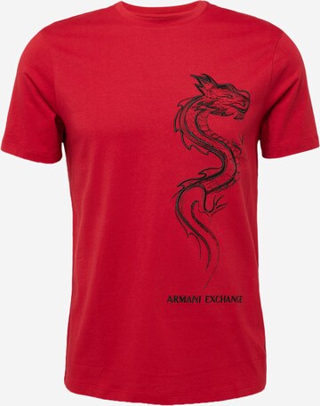 ARMANI EXCHANGE Majica | rdeča barva: sprednja stran