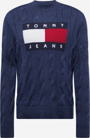 Tommy Jeans Pulover | modra barva: sprednja stran