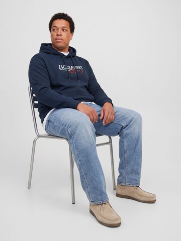 Jack & Jones Plus Mikina 'JJJade' – modrá