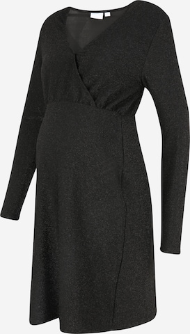 Pieces Maternity Sukienka 'PCMRINA' w kolorze czarny: przód