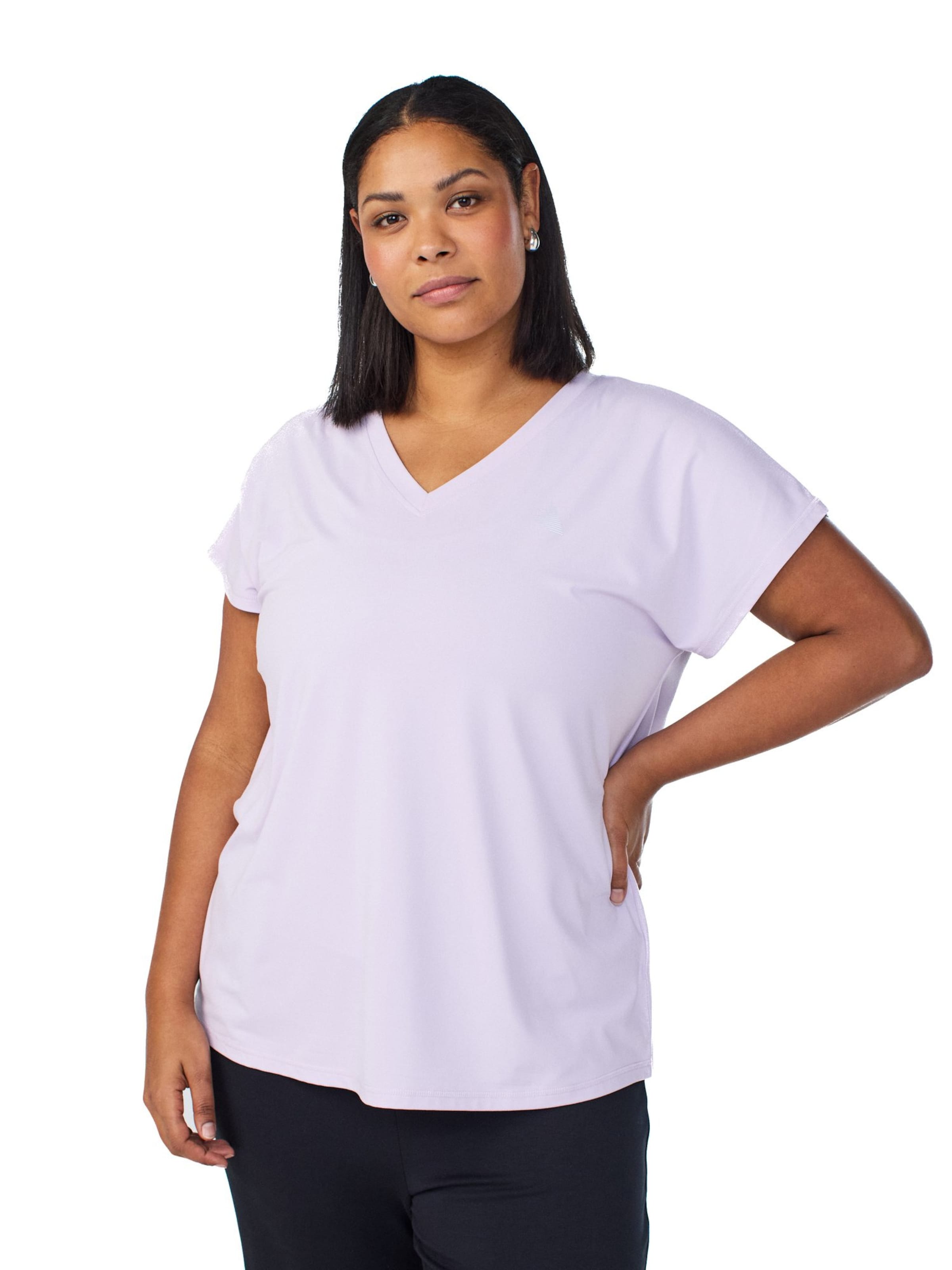Active by Zizzi Performance shirt 'ABASIC' in Purple: front