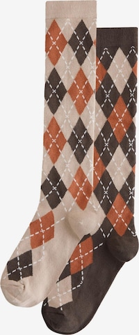 Ciorapi trei sferturi de la Next pe bej: față