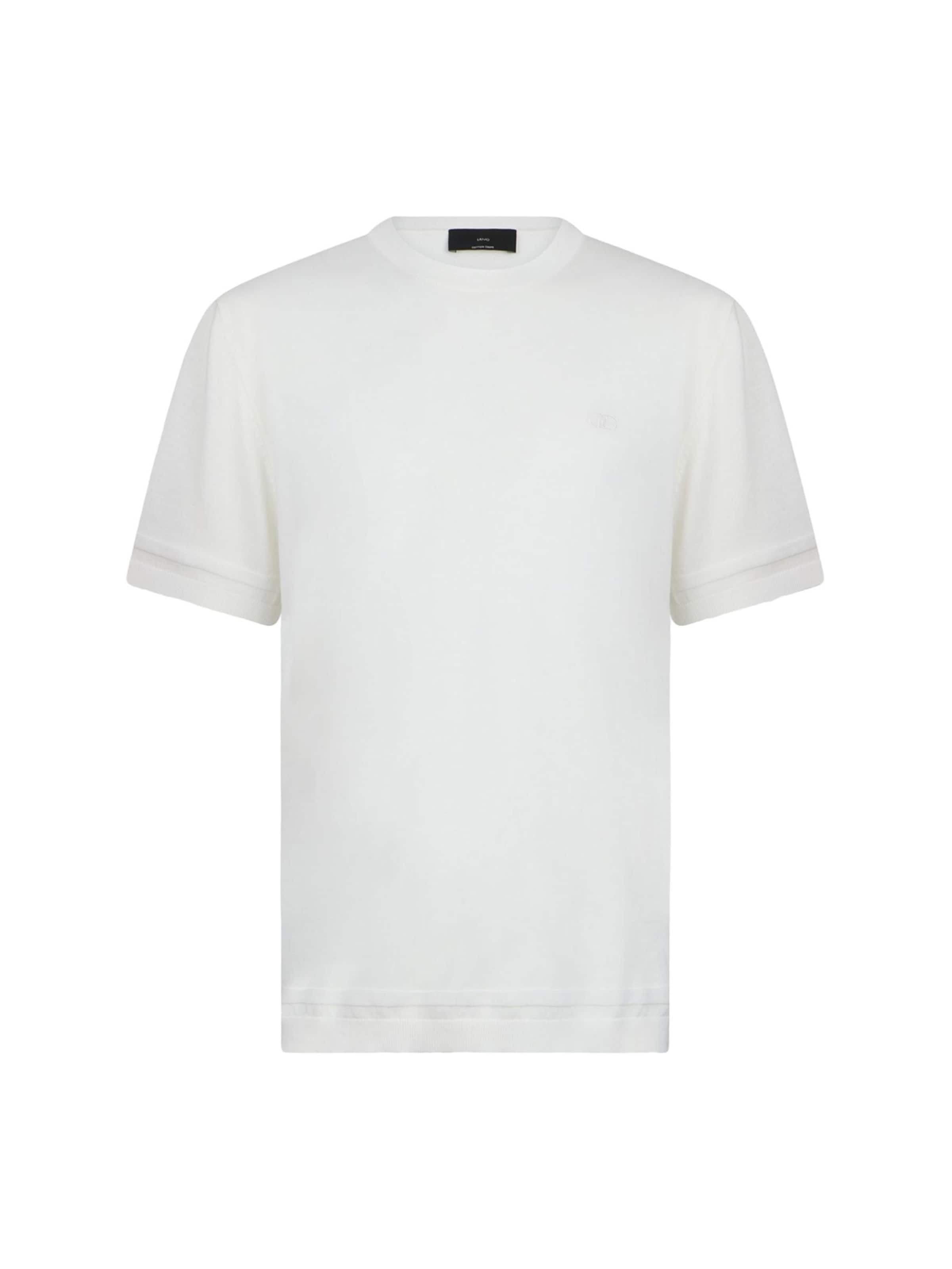 Liu Jo Shirt 'LIU JO UOMO MAGLIA SHORTCREPE Maglieria' in Wit: voorkant