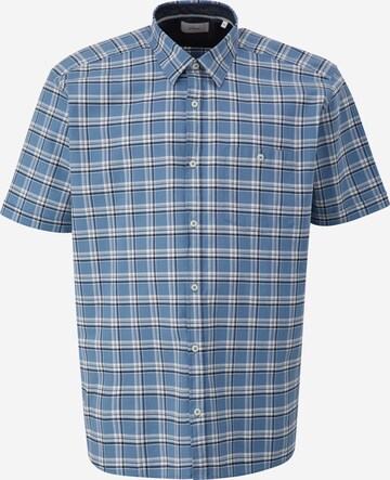 s.Oliver Men Big Sizes Regular fit Button Up Shirt in Blue: front