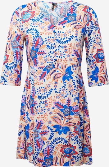 Vero Moda Curve Robe 'MENNY' en bleu / gris clair / orange / rouge, Vue avec produit