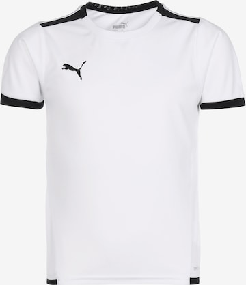 PUMA Toiminnallinen paita 'TeamLiga' värissä valkoinen: edessä