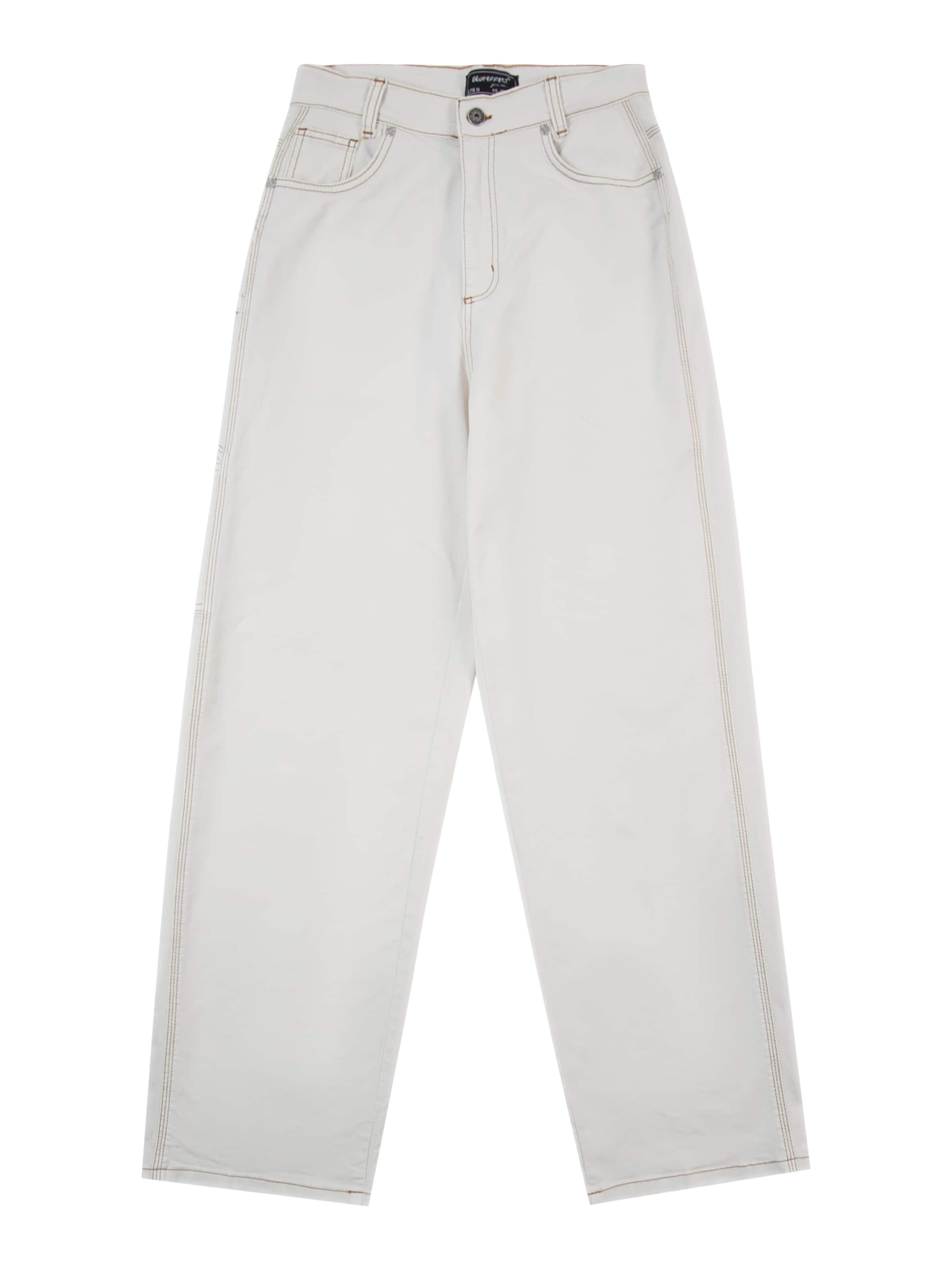 BLUE EFFECT - Folgado Calças de ganga em bege: frente