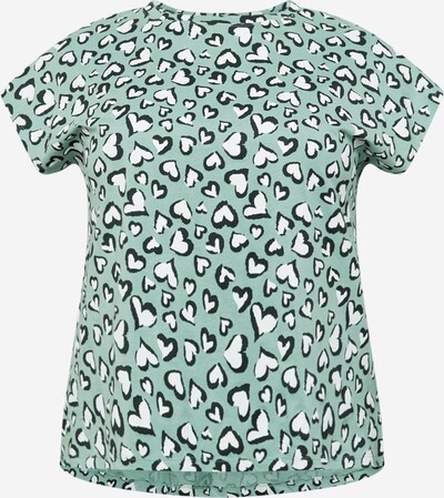 Tricou supradimensional Studio Untold pe verde pastel / negru / alb, Vizualizare produs
