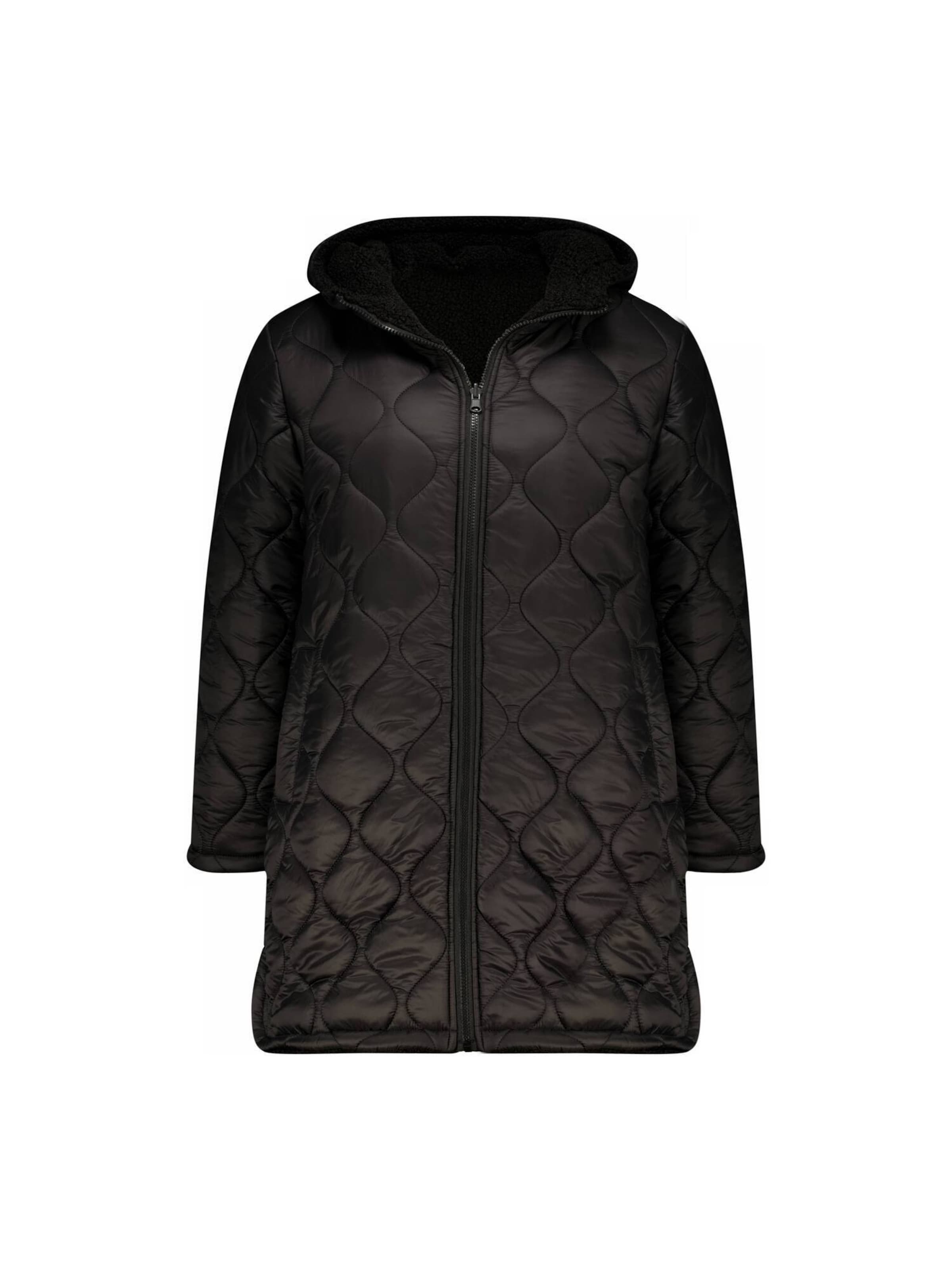 Manteau d’hiver 'Edwina' Deeluxe en noir : devant