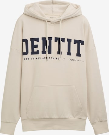 Sweat-shirt TOM TAILOR DENIM en beige : devant