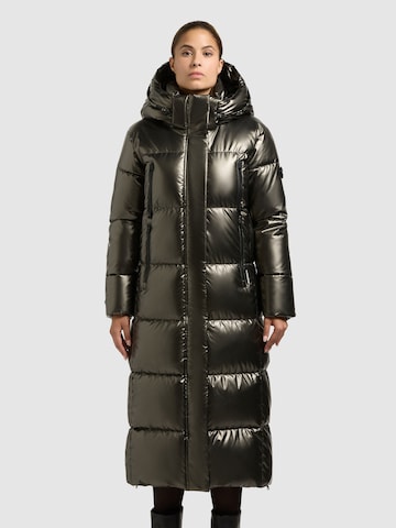 khujo Wintermantel 'Rubina2 Shiny' in Braun: Vorderseite