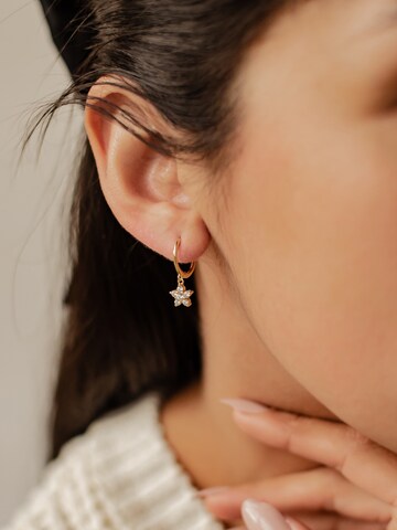 Hey Happiness - Pendientes 'Floweret' en oro