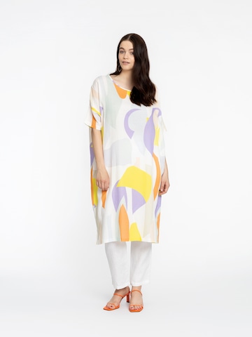 Yoek Dress ' Flowly ' in Mixed colors