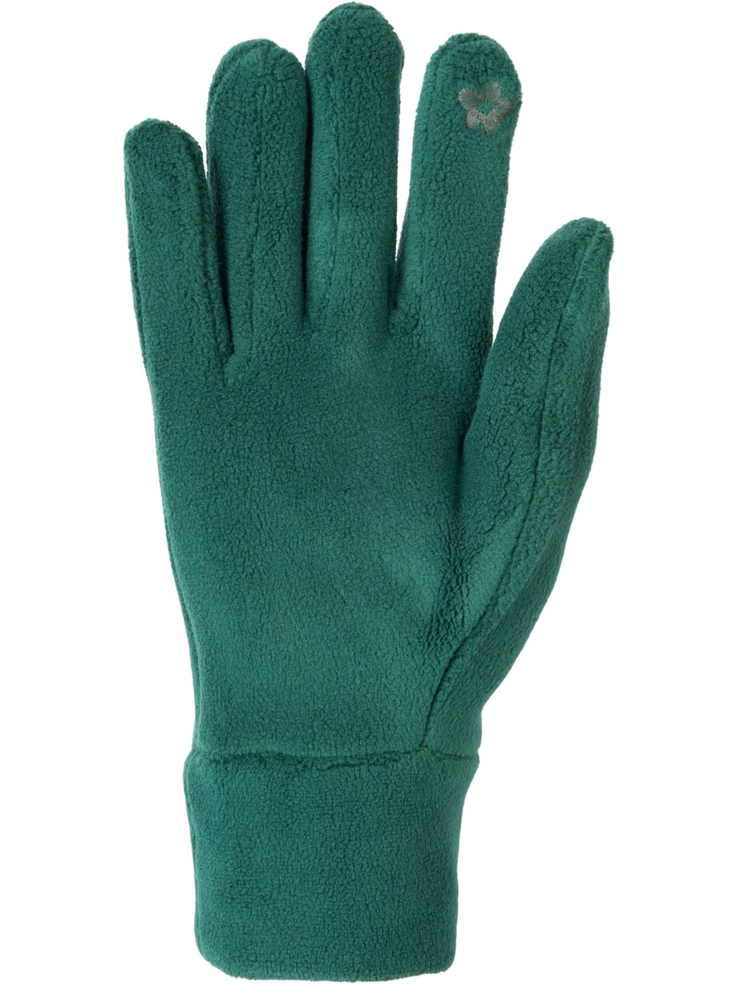 styleBREAKER Fingerhandschuhe 'Einfarbige Touchscreen Fleece Handschuhe'‌‌ in Grün