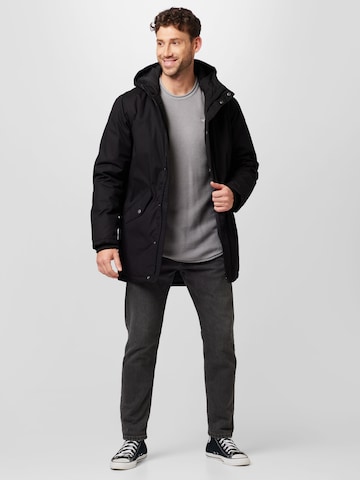 !Solid Winter Jacket in Black