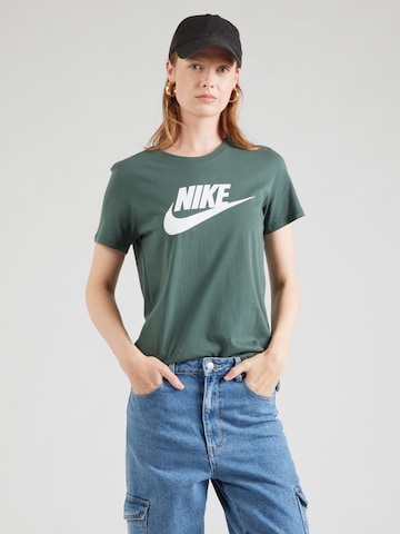 T-shirt 'ESSNTL' Nike Sportswear en vert : devant