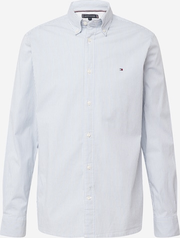 TOMMY HILFIGER Button Up Shirt 'FLEX' in Blue: front