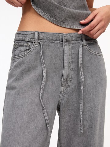 Wide Leg Jean Pull&Bear en gris