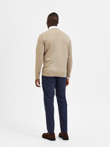 SELECTED HOMME Pullover 'Town' i brun