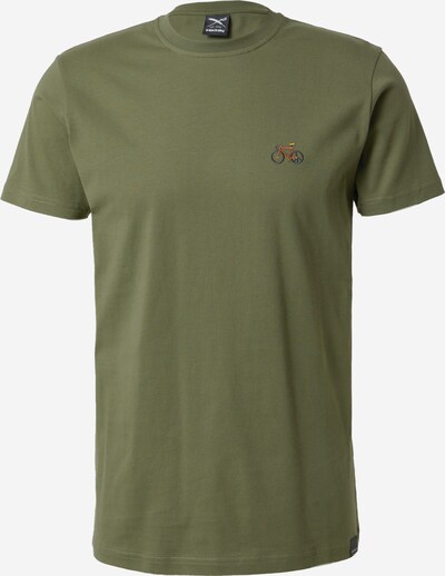 Iriedaily T-Shirt 'Peaceride' in navy / gelb / khaki / hummer, Produktansicht