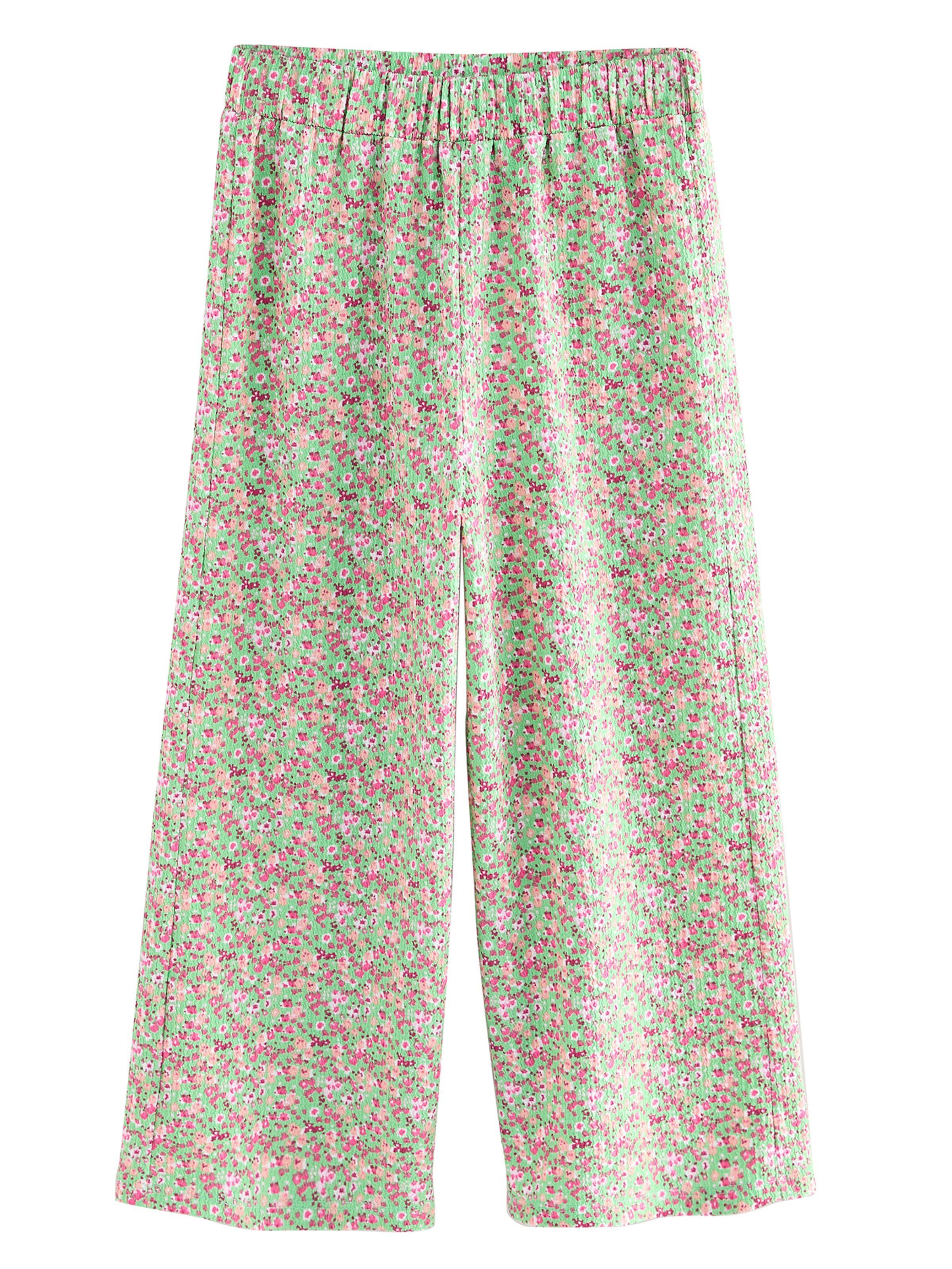 Next - Pierna ancha Pantalón en verde: frente