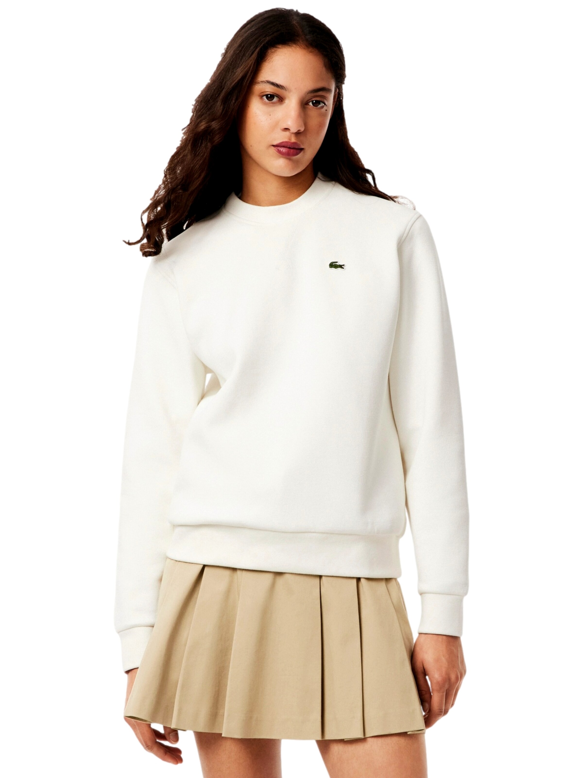 LACOSTE Sweatshirt in Wit: voorkant