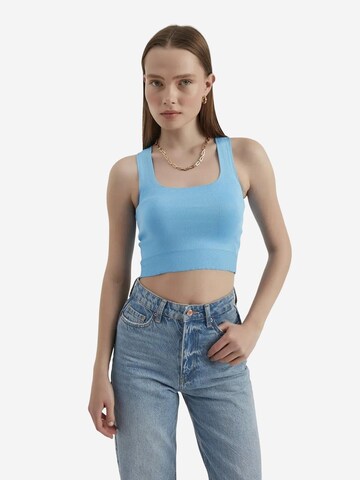 Hiccup Top 'Crop Top'‌‌‌‌‌‌‌‌‌ in Blau: Vorderseite